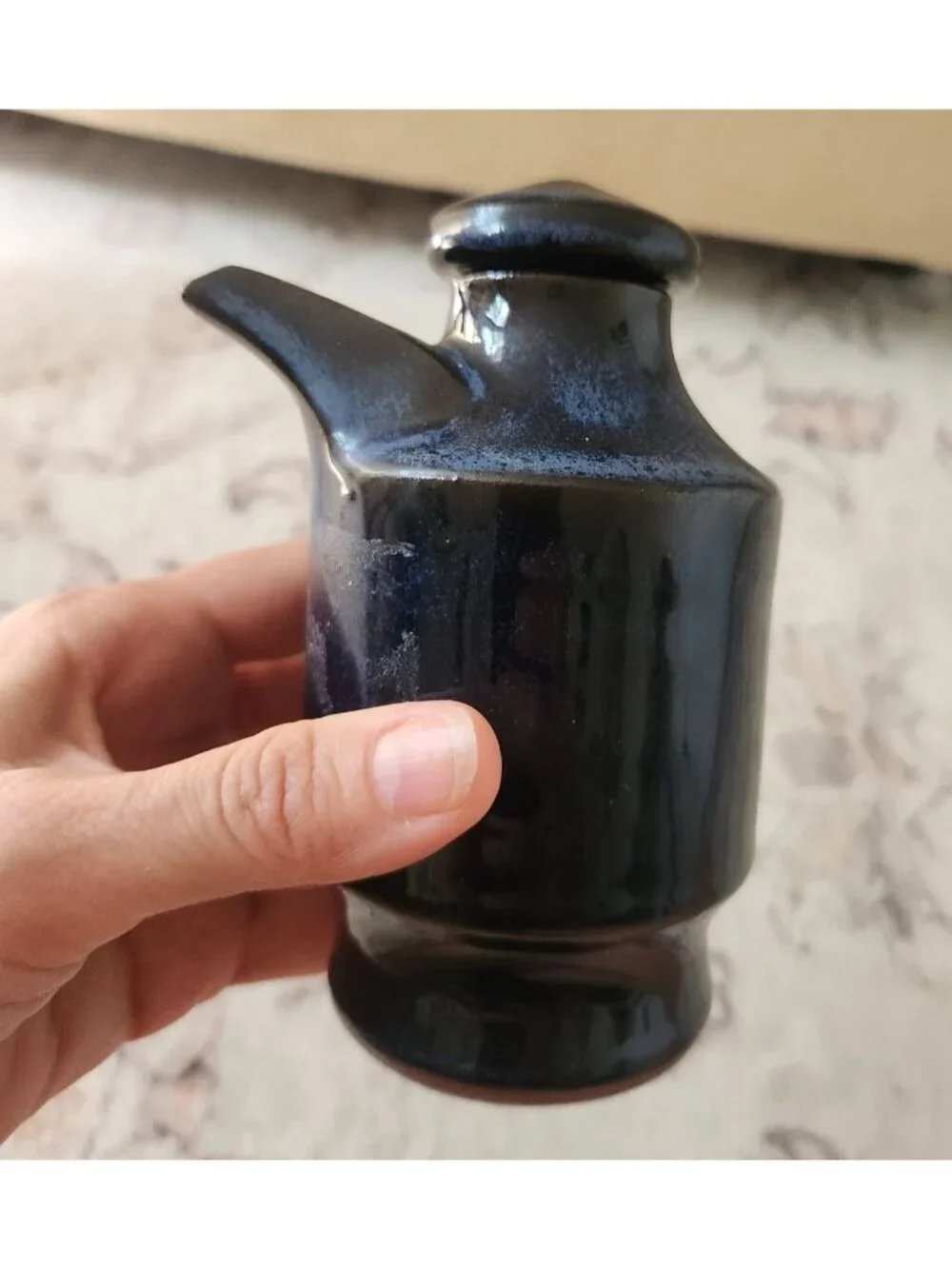 Steinwelder Blue Glaze Soy Suace/Oil/Coffee Pot 5 inches